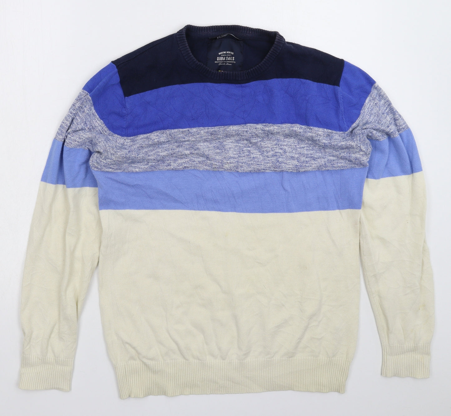 Quba Sails Mens Multicoloured  Knit Pullover Jumper Size M