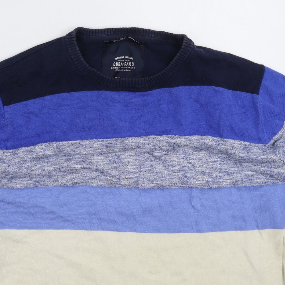 Quba Sails Mens Multicoloured  Knit Pullover Jumper Size M