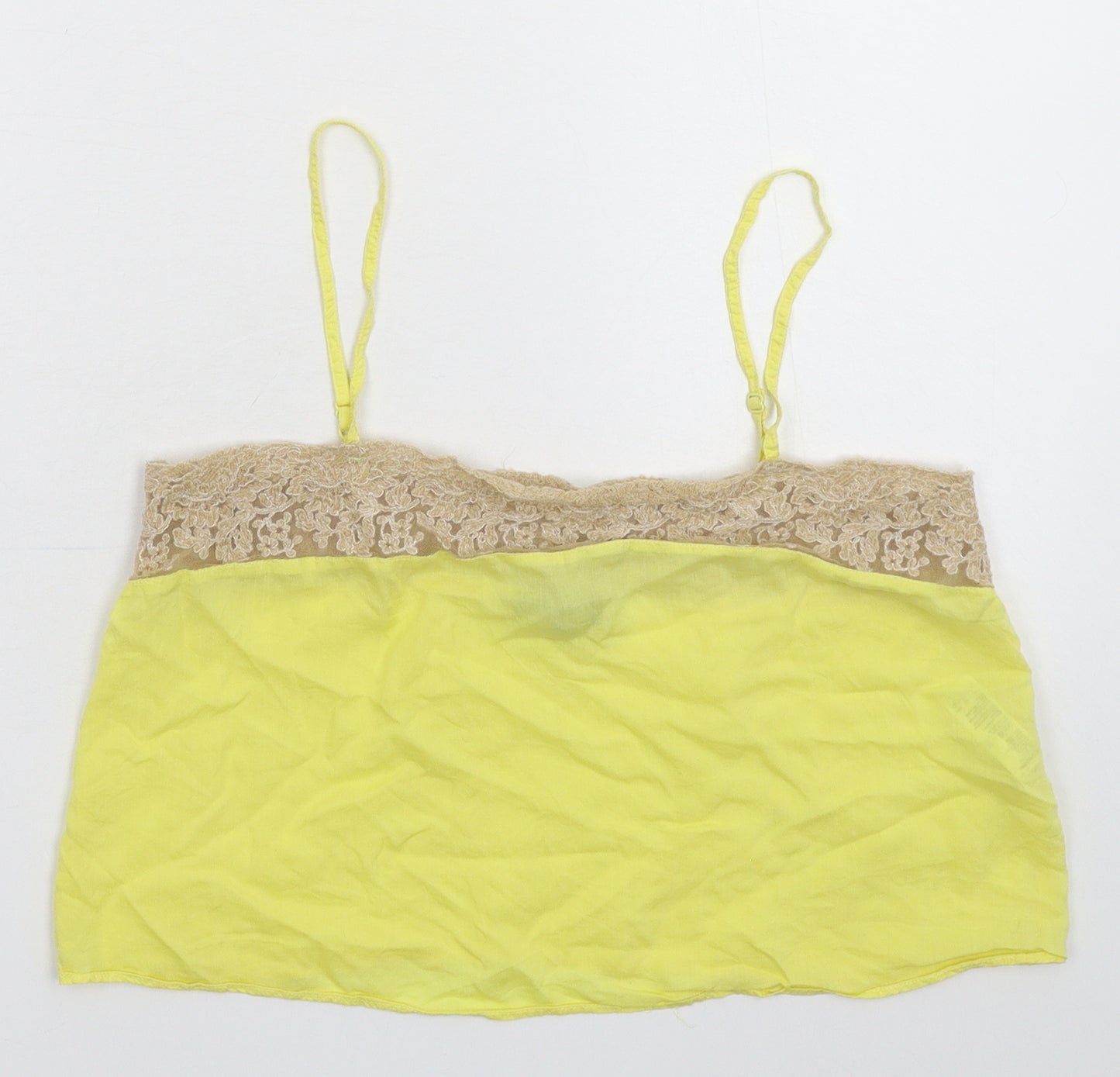 Topshop Womens Yellow   Cropped Tank Size 10