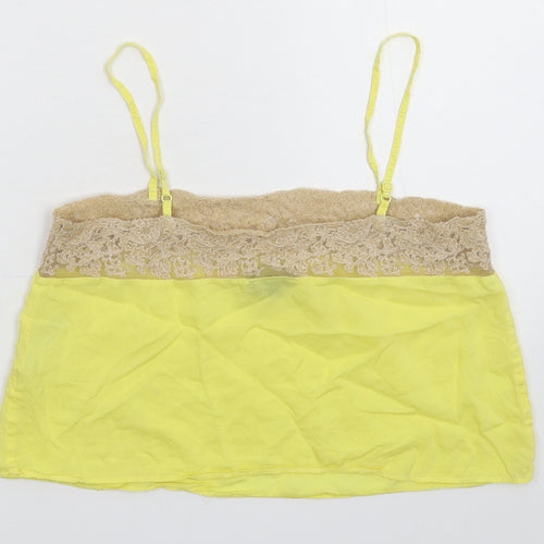 Topshop Womens Yellow   Cropped Tank Size 10