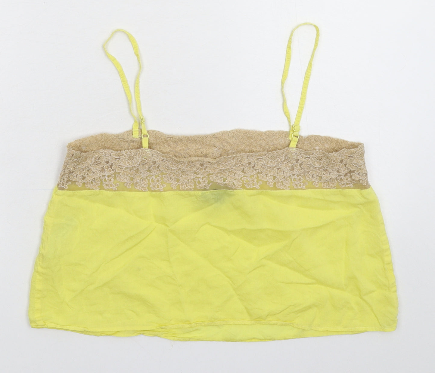 Topshop Womens Yellow   Cropped Tank Size 10