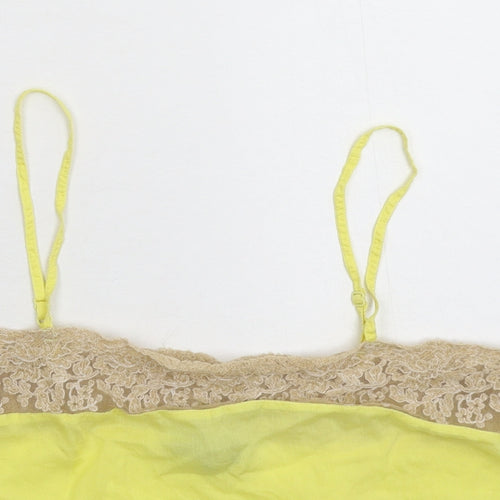 Topshop Womens Yellow   Cropped Tank Size 10