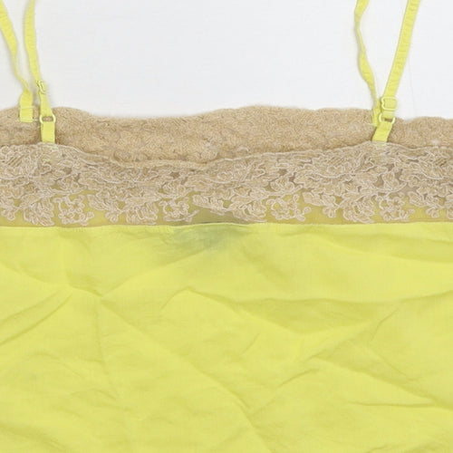 Topshop Womens Yellow   Cropped Tank Size 10