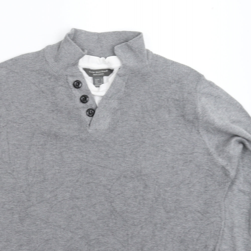 Cedar Wood State Mens Grey  Knit Pullover Jumper Size M