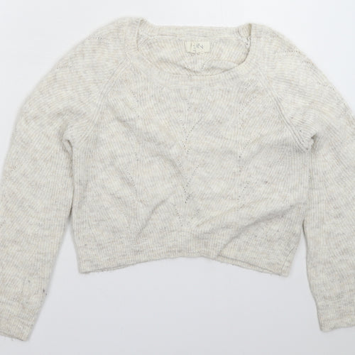 Kaisley Womens Grey  Knit Pullover Jumper Size S