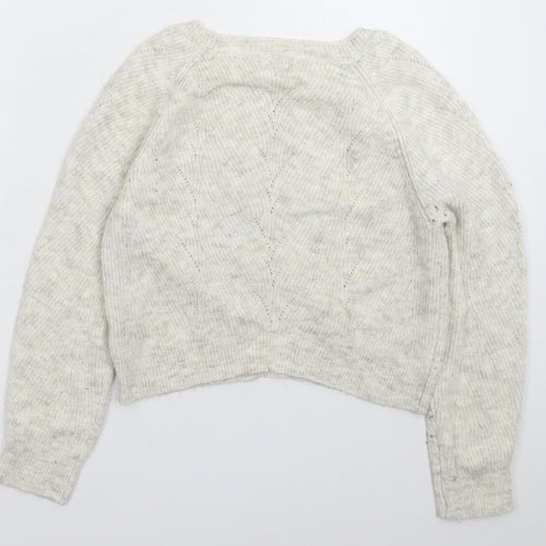 Kaisley Womens Grey  Knit Pullover Jumper Size S