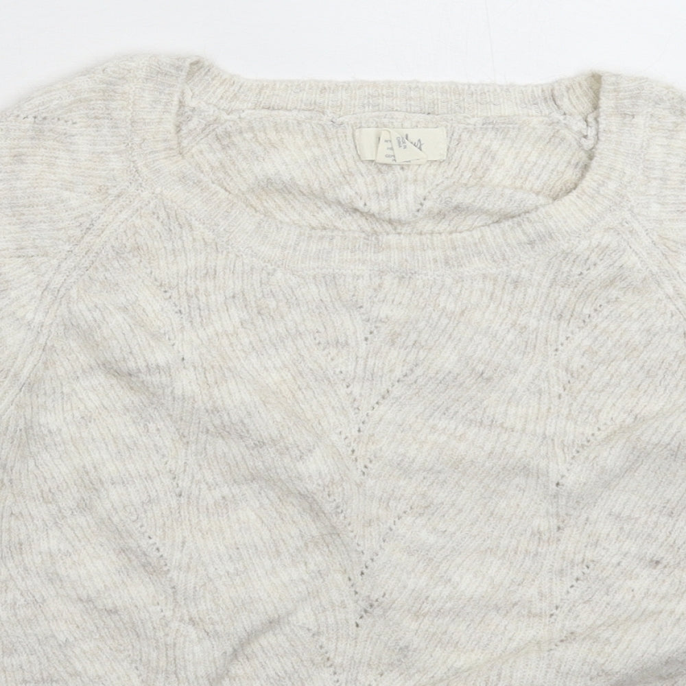 Kaisley Womens Grey  Knit Pullover Jumper Size S