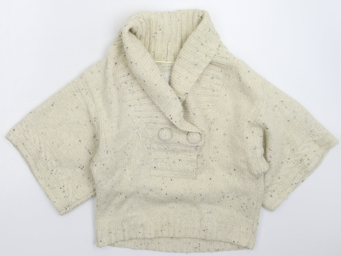 Fat Face Womens White  Knit Pullover Jumper Size 10