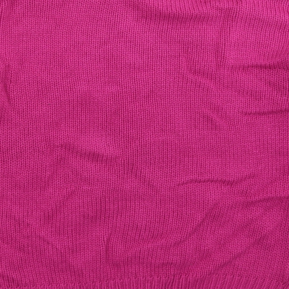 ASOS Womens Pink Polka Dot Knit Pullover Jumper Size 10