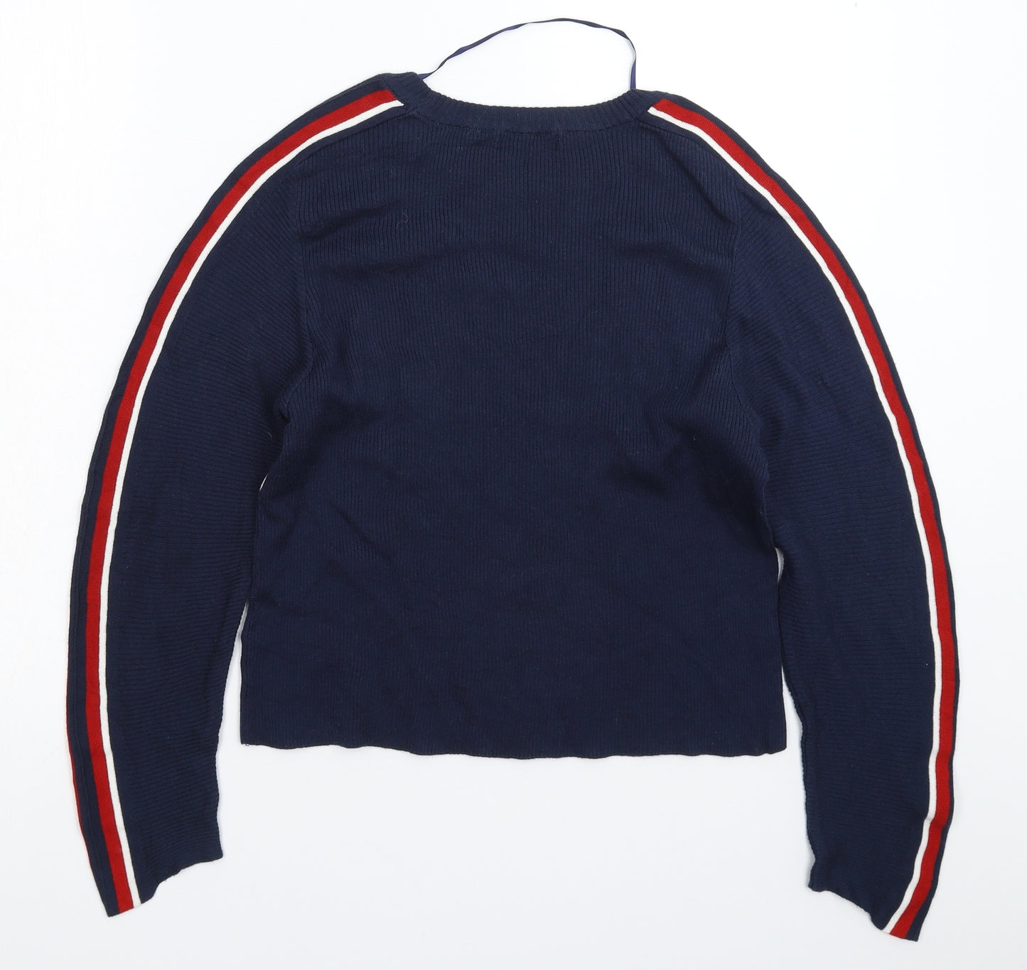 Primark Womens Blue Striped Knit Pullover Jumper Size 14