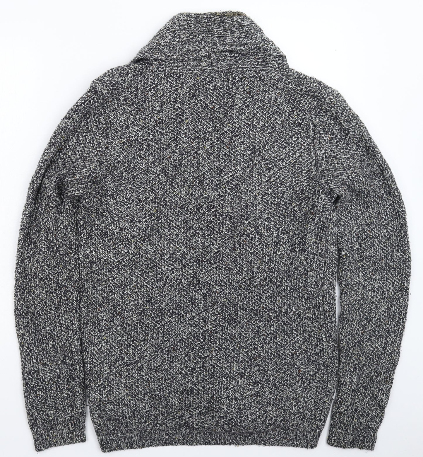 Topman Mens Grey  Knit Cardigan Jumper Size S