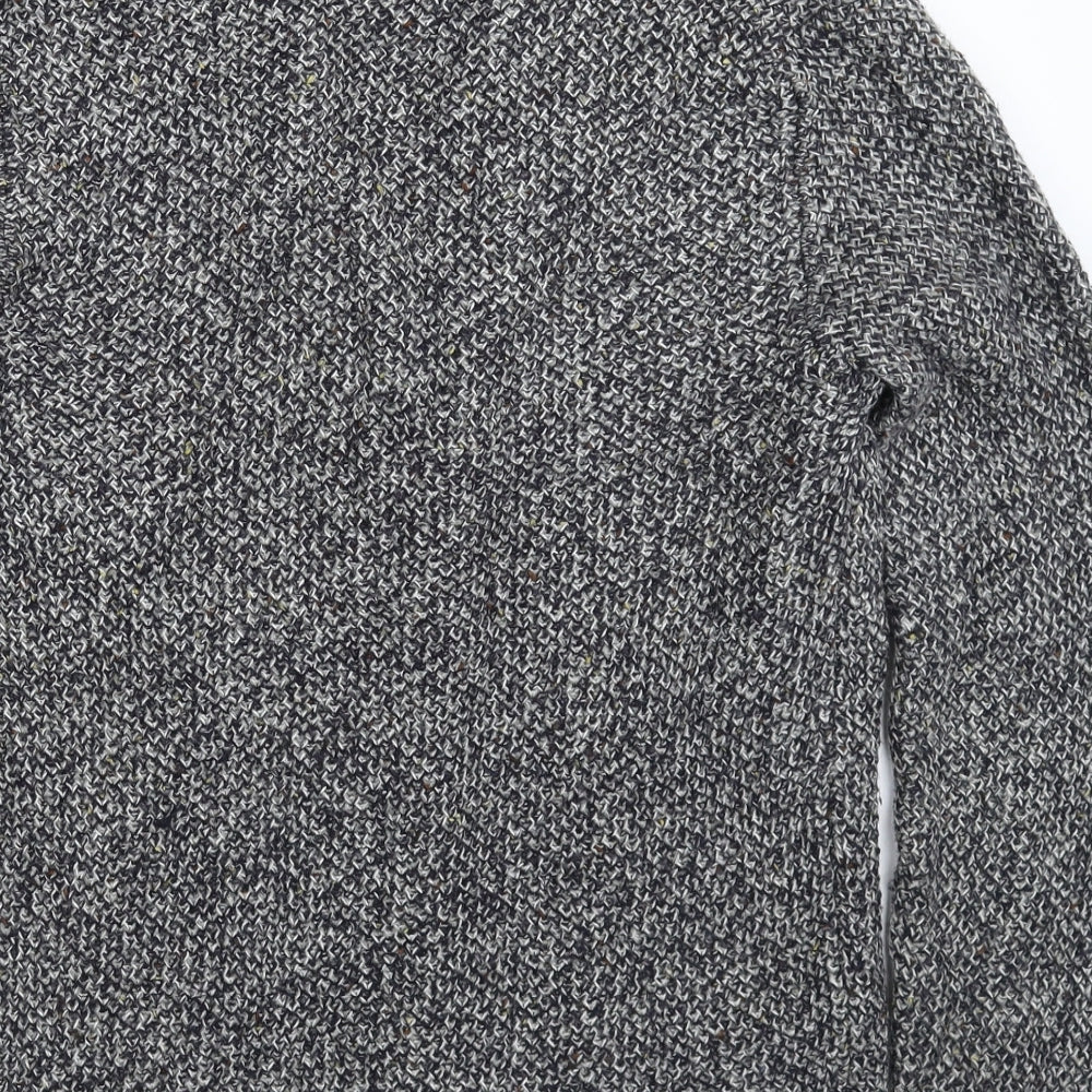 Topman Mens Grey  Knit Cardigan Jumper Size S