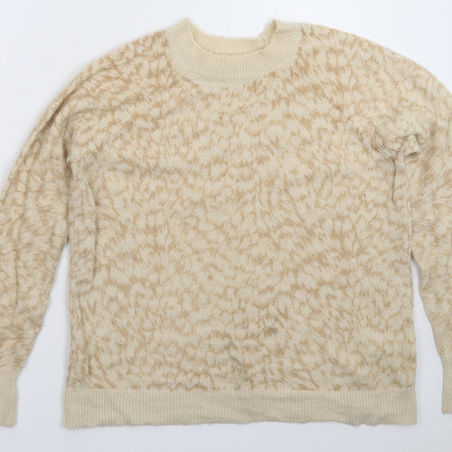 Oasis Womens Beige  Knit Pullover Jumper Size S