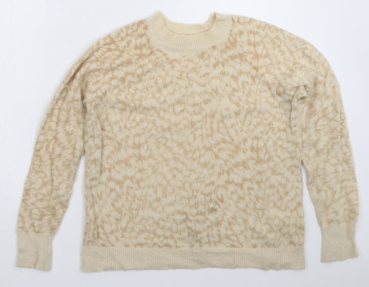 Oasis Womens Beige Knit Pullover Jumper Size S