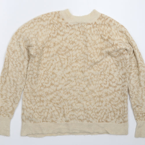 Oasis Womens Beige  Knit Pullover Jumper Size S