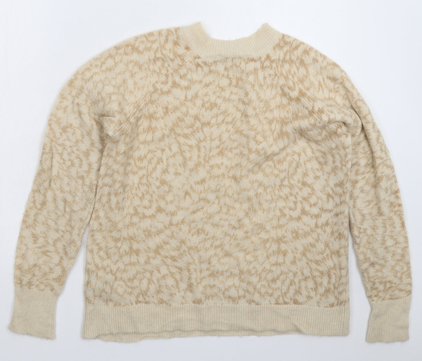 Oasis Womens Beige  Knit Pullover Jumper Size S