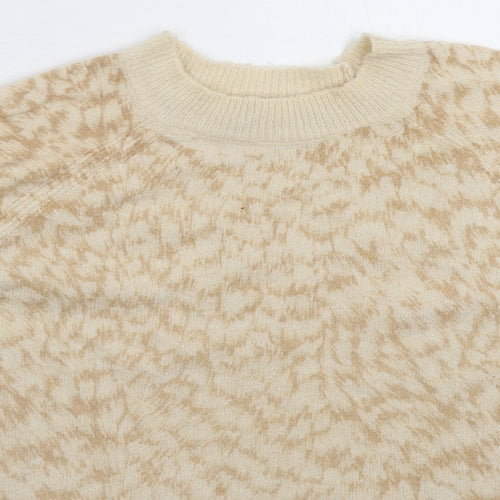 Oasis Womens Beige  Knit Pullover Jumper Size S
