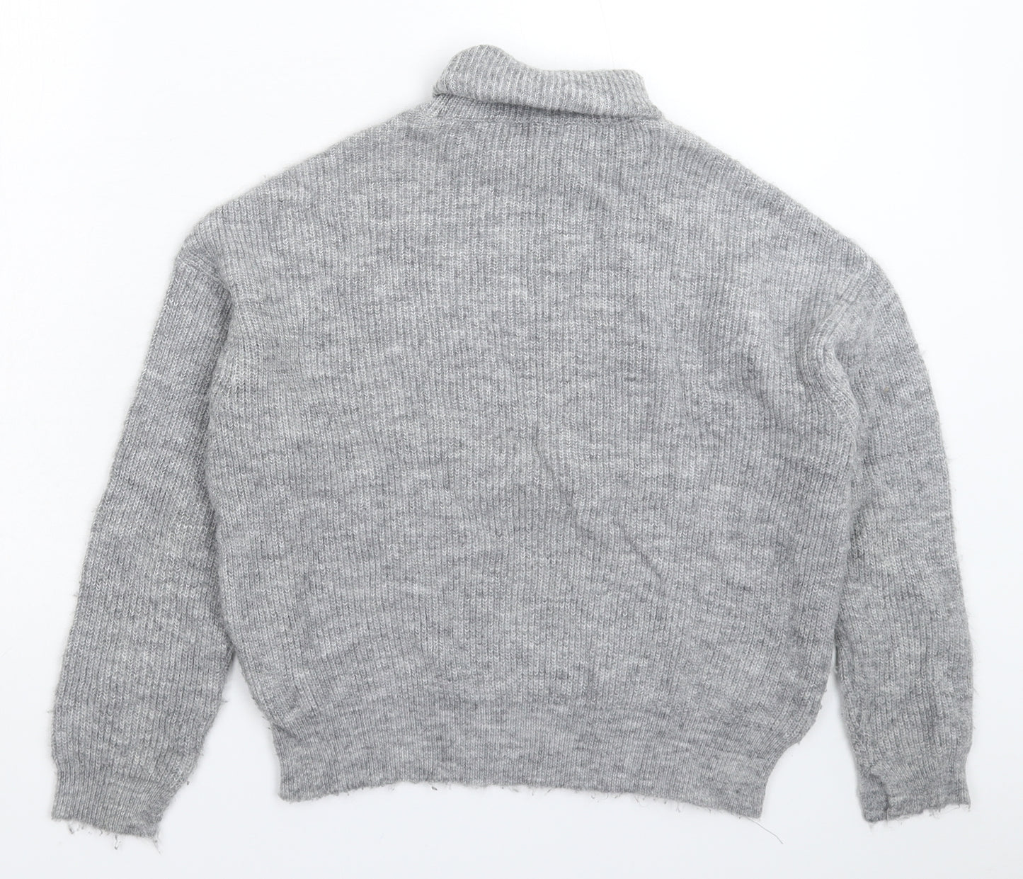 Mango Womens Grey  Knit Pullover Jumper Size S