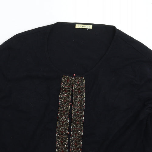 Planet Womens Blue  Knit Cardigan Jumper Size L