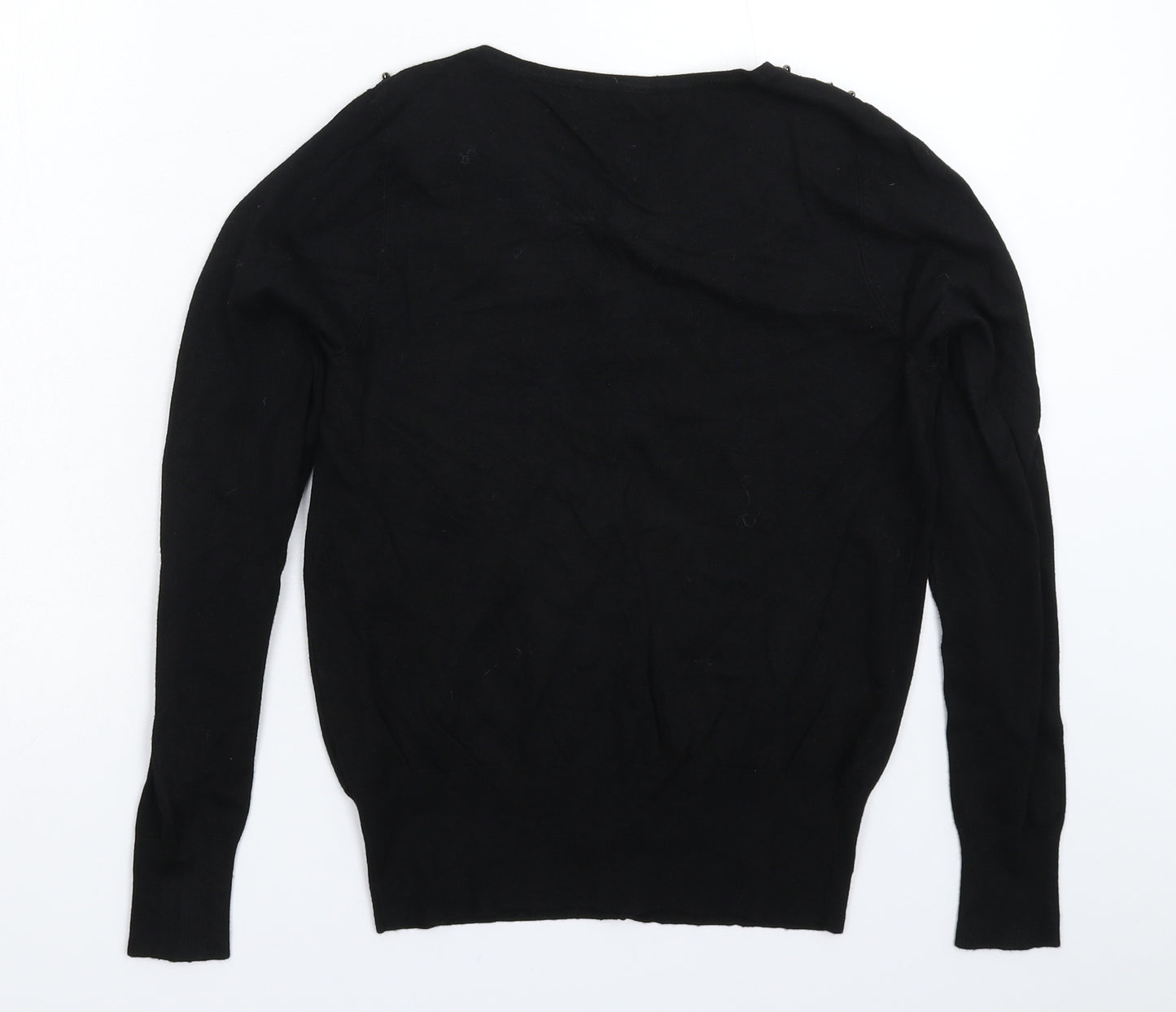 Marks and Spencer Womens Black  Knit Cardigan Jumper Size 12