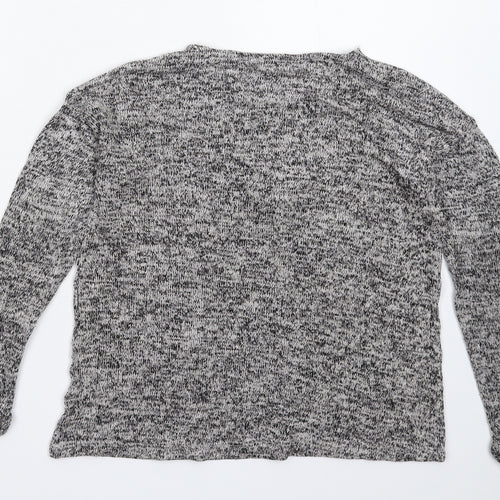 H&M Girls Grey  Knit Pullover Jumper Size 9-10 Years
