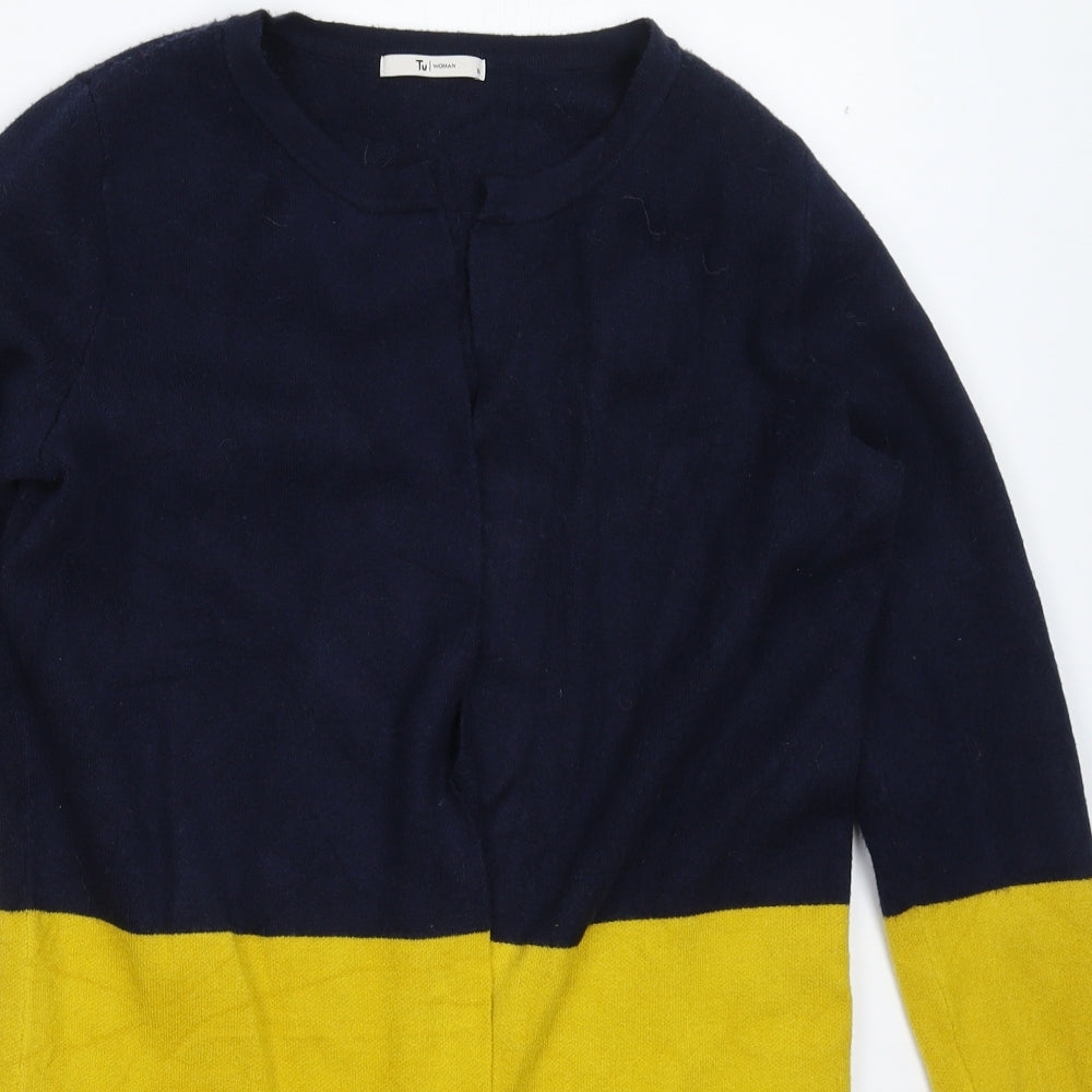 TU Womens Multicoloured  Knit Cardigan Jumper Size 10