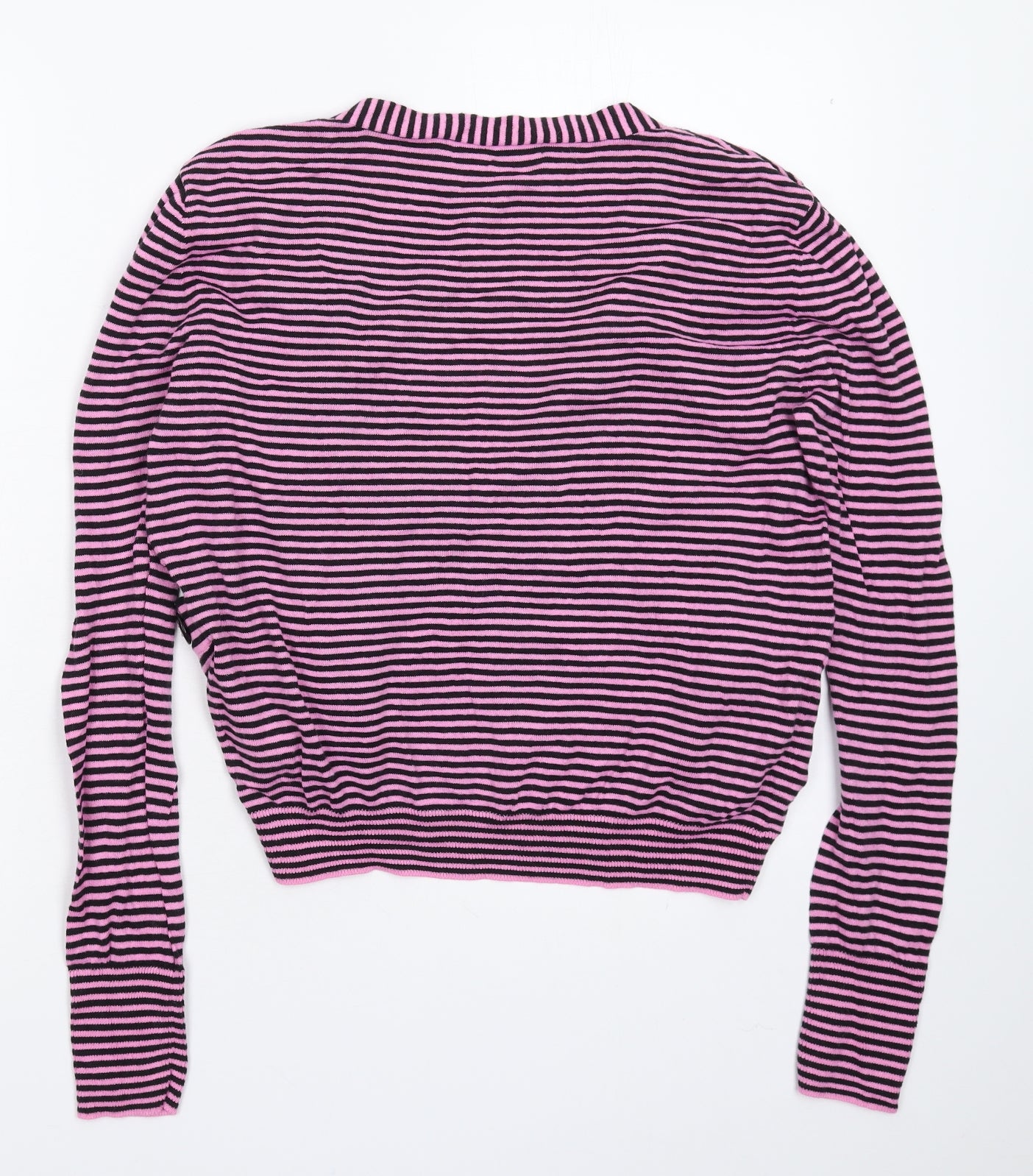 NEXT Womens Multicoloured Striped Knit Cardigan Jumper Size 10