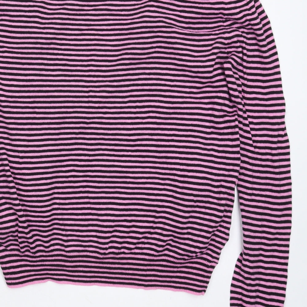 NEXT Womens Multicoloured Striped Knit Cardigan Jumper Size 10