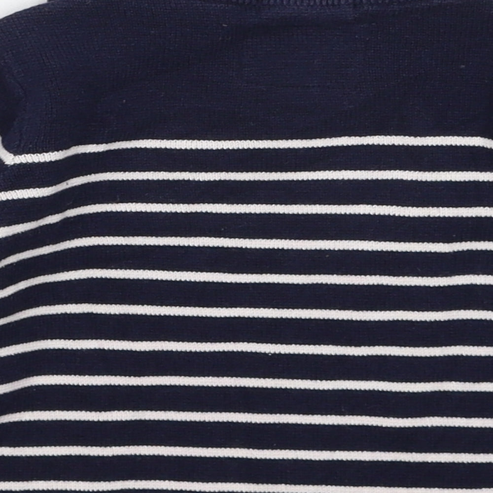 Jasper Conran Boys Blue Striped Knit Pullover Jumper Size 2-3 Years