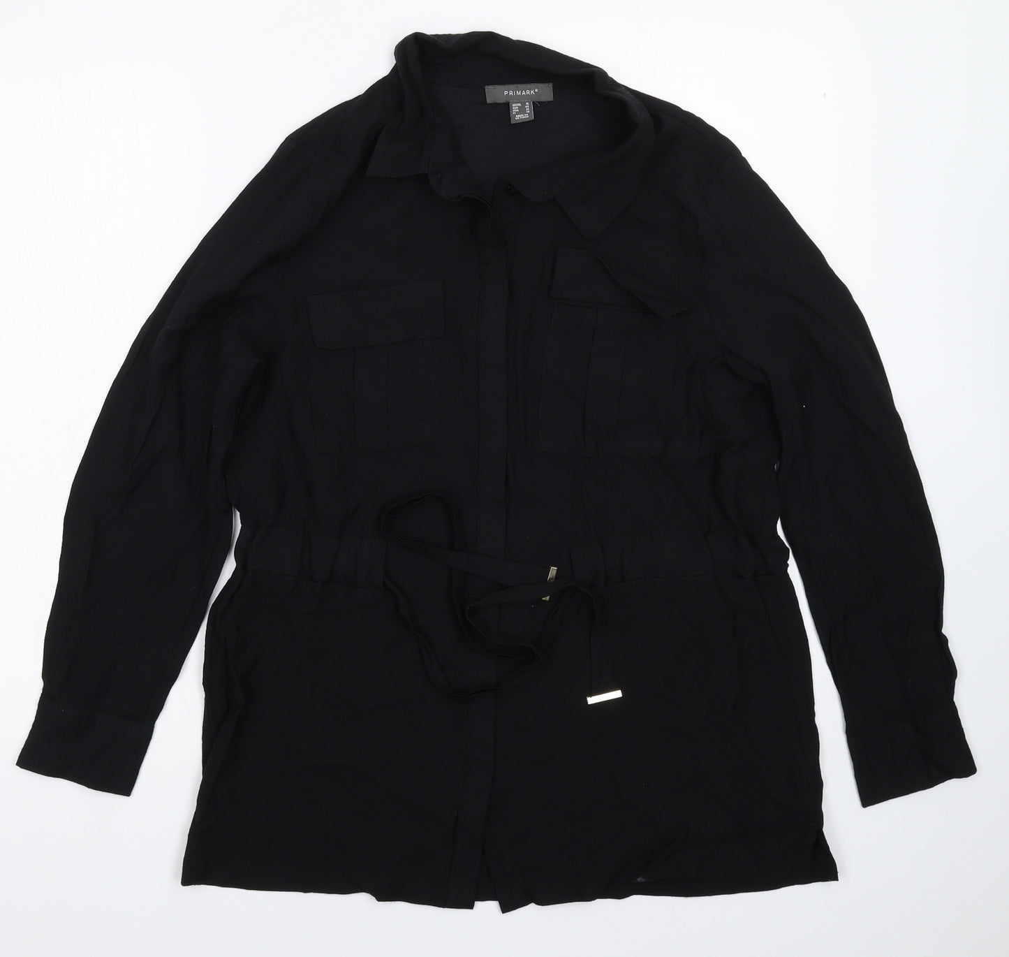 Primark Womens Black   Basic Button-Up Size 18