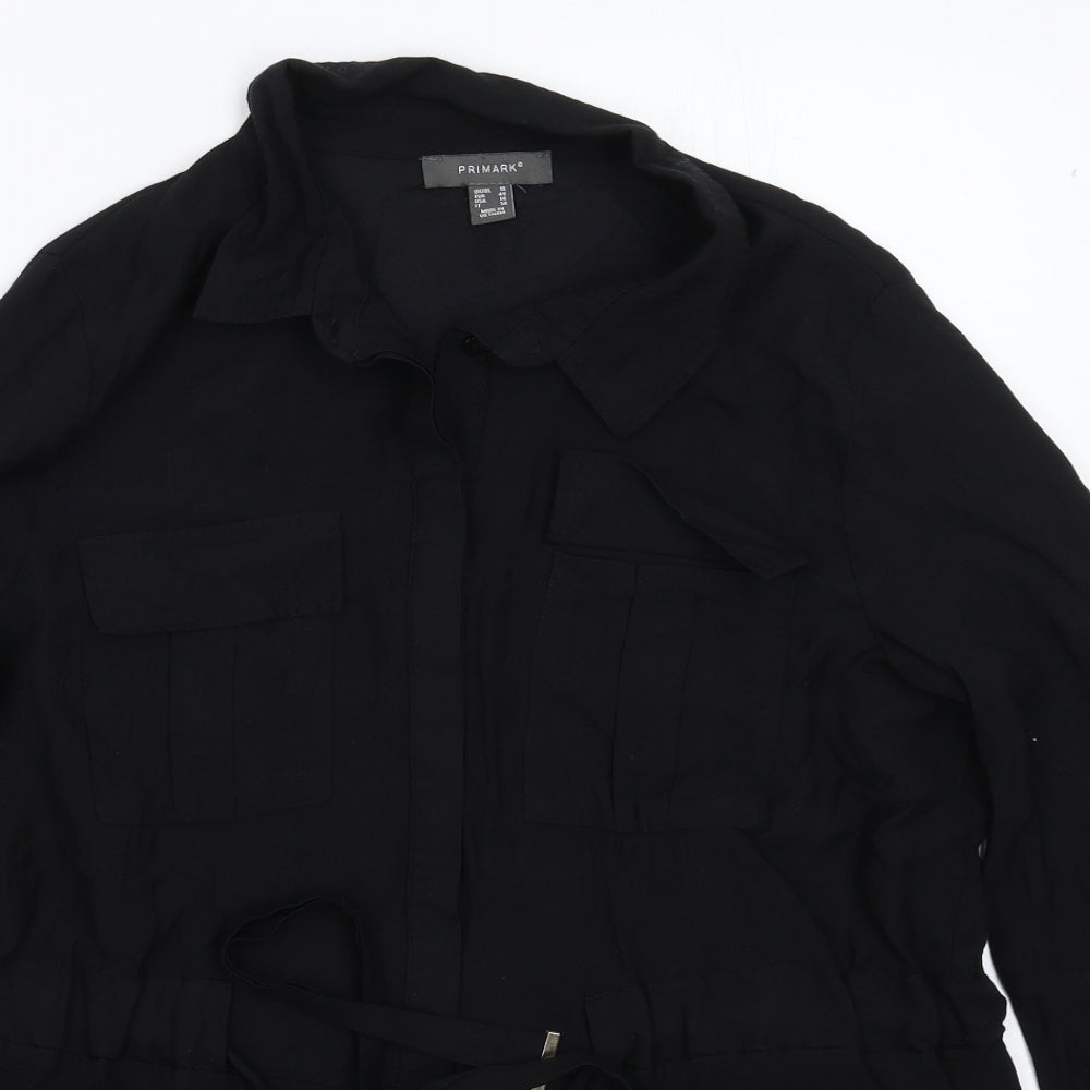 Primark Womens Black   Basic Button-Up Size 18