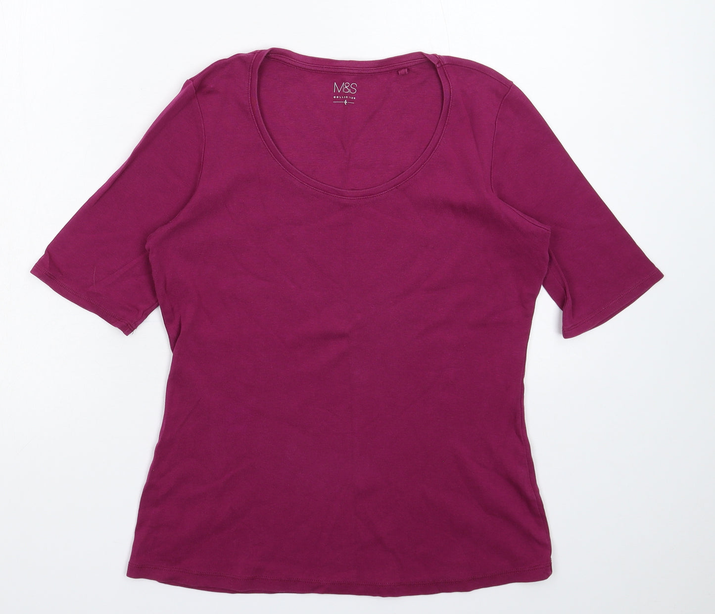 Marks and Spencer Womens Purple   Basic T-Shirt Size 14