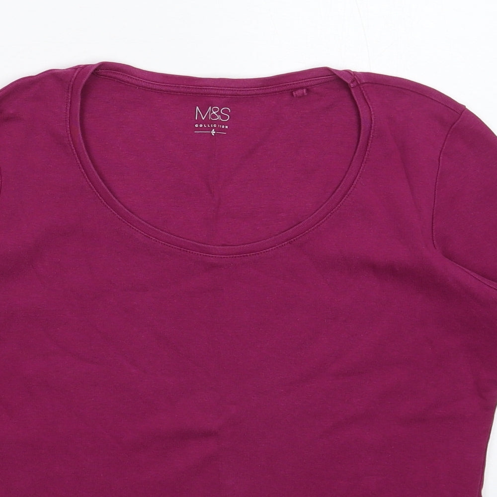 Marks and Spencer Womens Purple   Basic T-Shirt Size 14