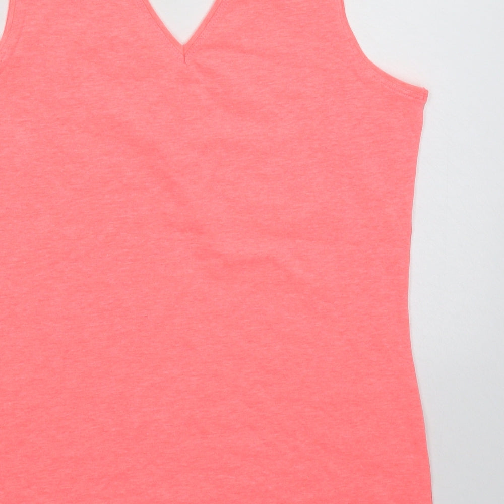 Papaya Womens Pink   Basic Tank Size 14