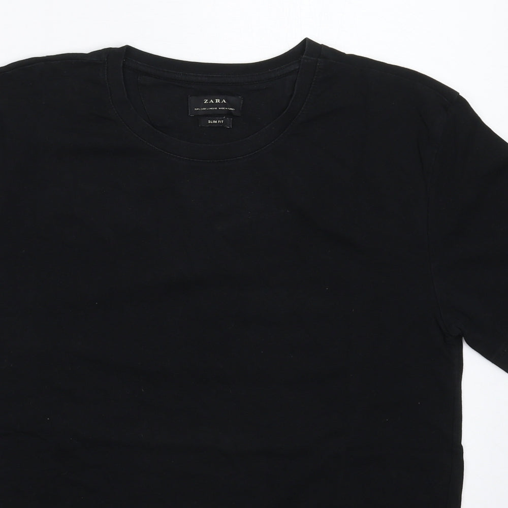 Zara Mens Black    T-Shirt Size M