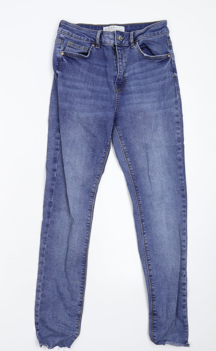 Denim & Co. Womens Blue Denim Skinny Jeans Size 10 L27 in