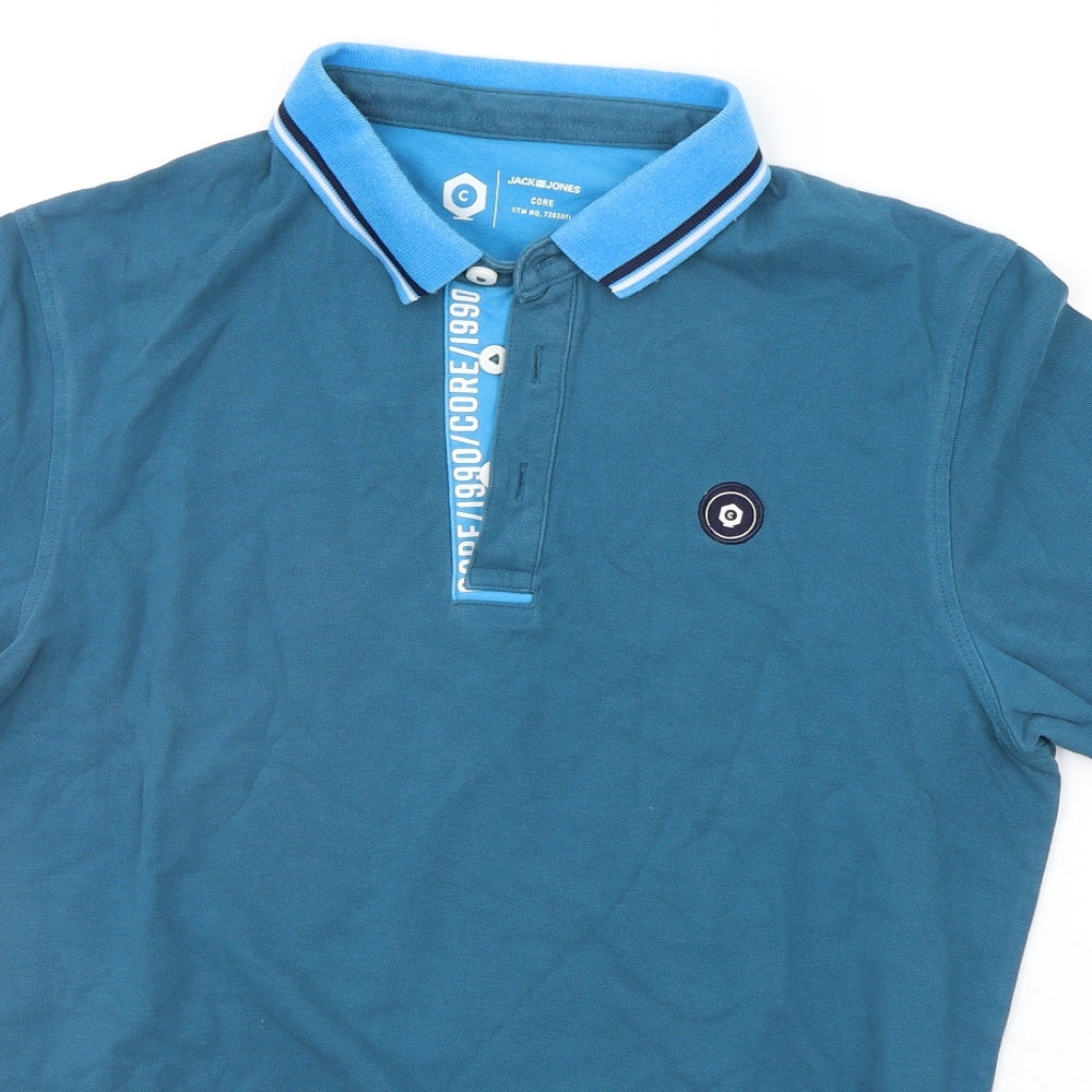 JACK AND JONES Mens Blue    Polo Size M