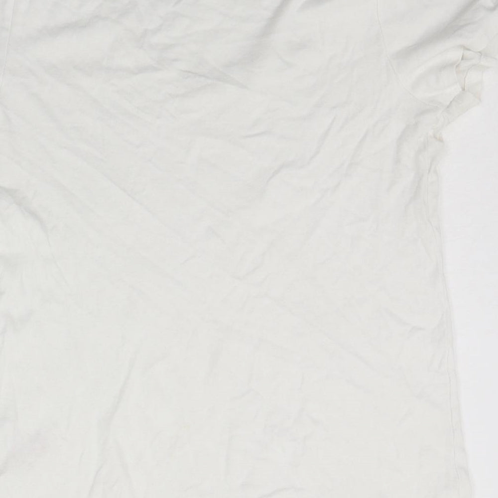 Peacocks Womens White   Basic T-Shirt Size 14
