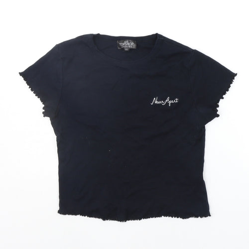 Topshop Womens Blue   Basic T-Shirt Size 10
