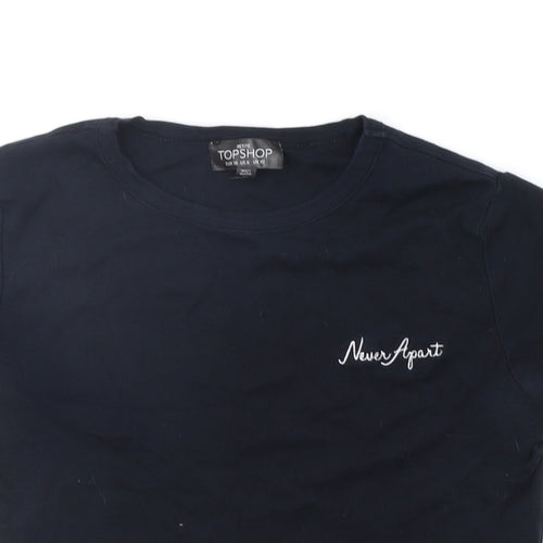Topshop Womens Blue   Basic T-Shirt Size 10