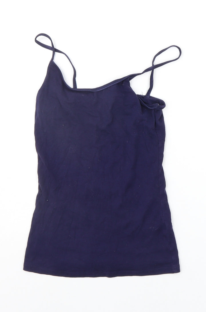 Dorothy Perkins Womens Blue Houndstooth  Basic Tank Size 8