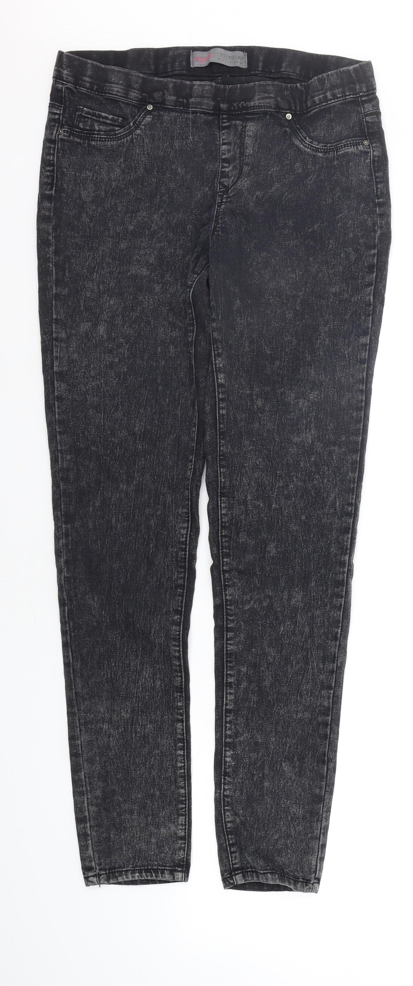 Denim & Co. Womens Grey   Jegging Leggings Size 12 L28 in