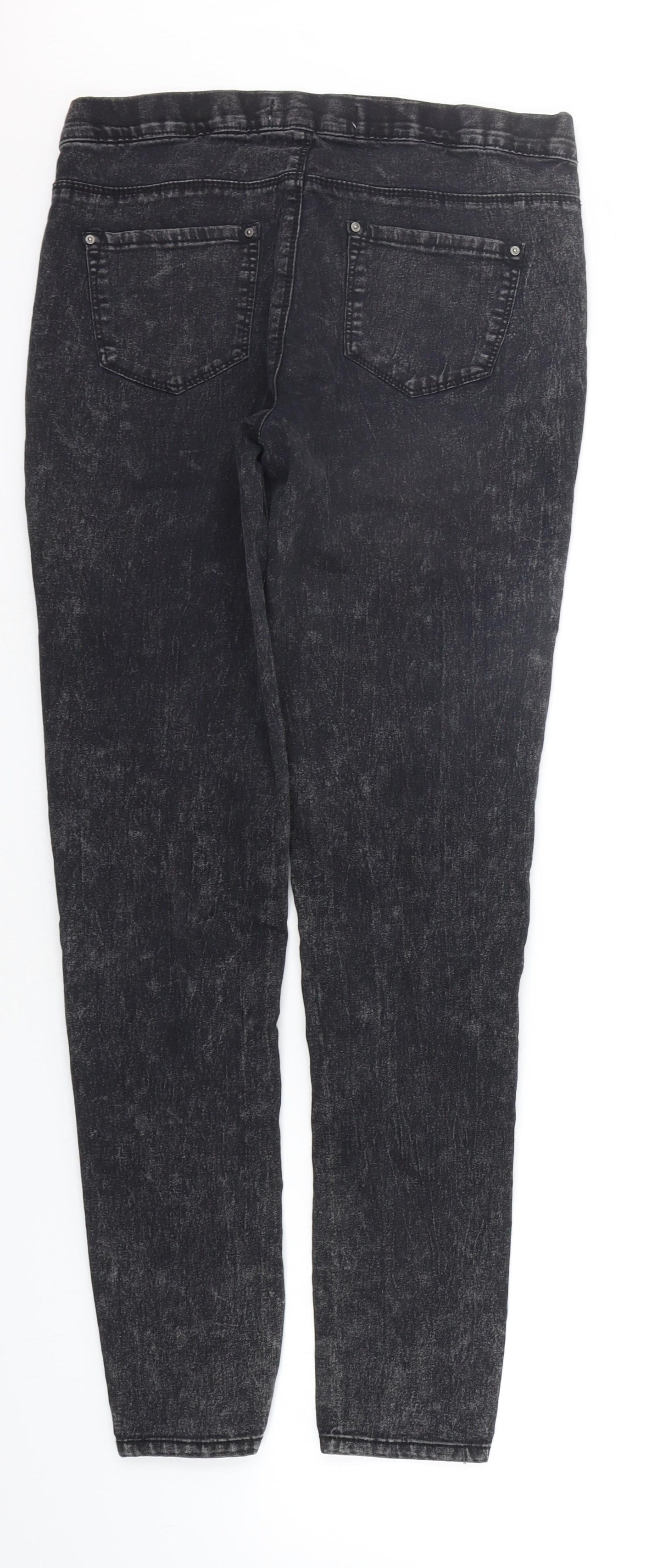 Denim & Co. Womens Grey   Jegging Leggings Size 12 L28 in