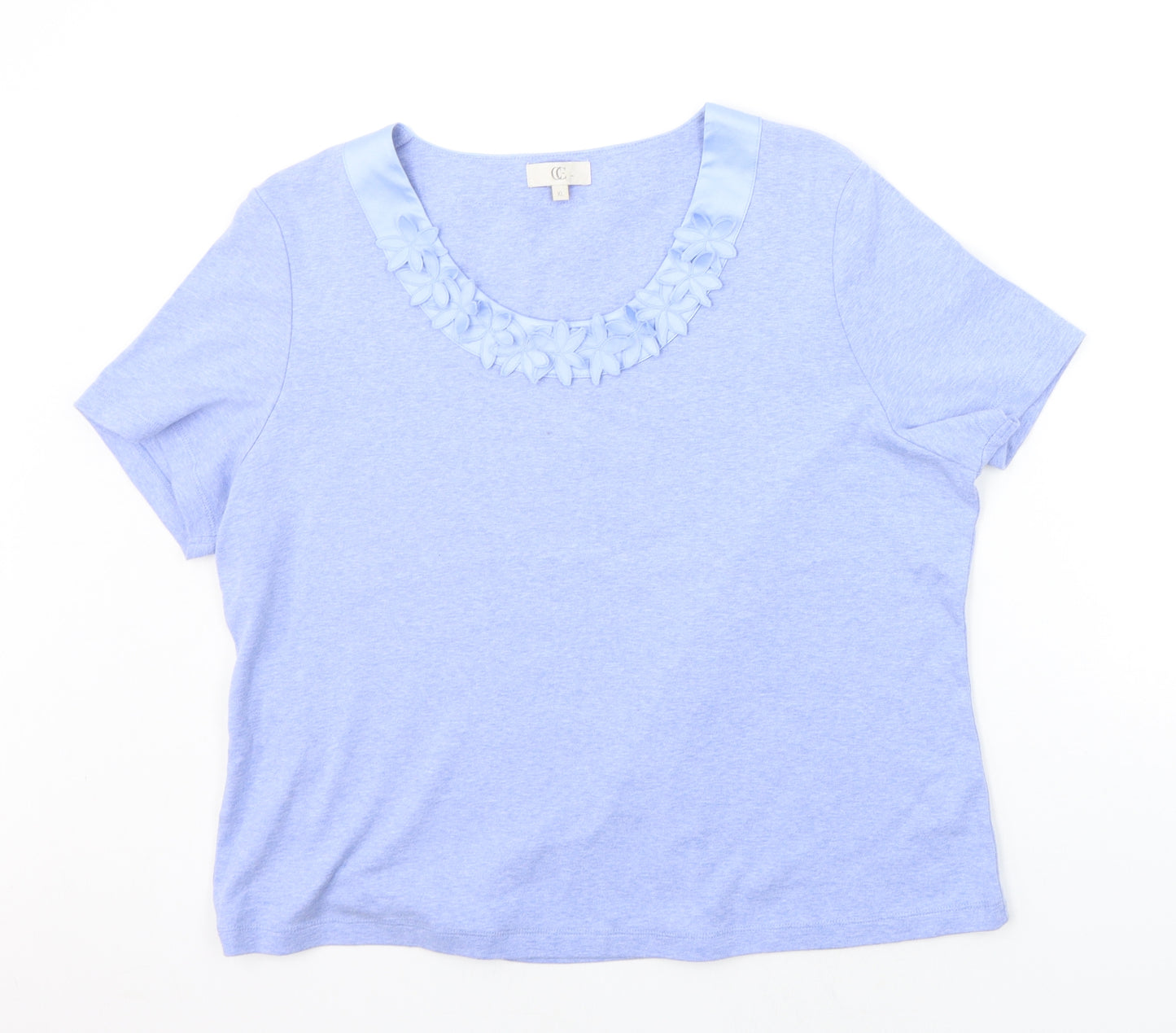 county casual Womens Blue   Basic T-Shirt Size XL