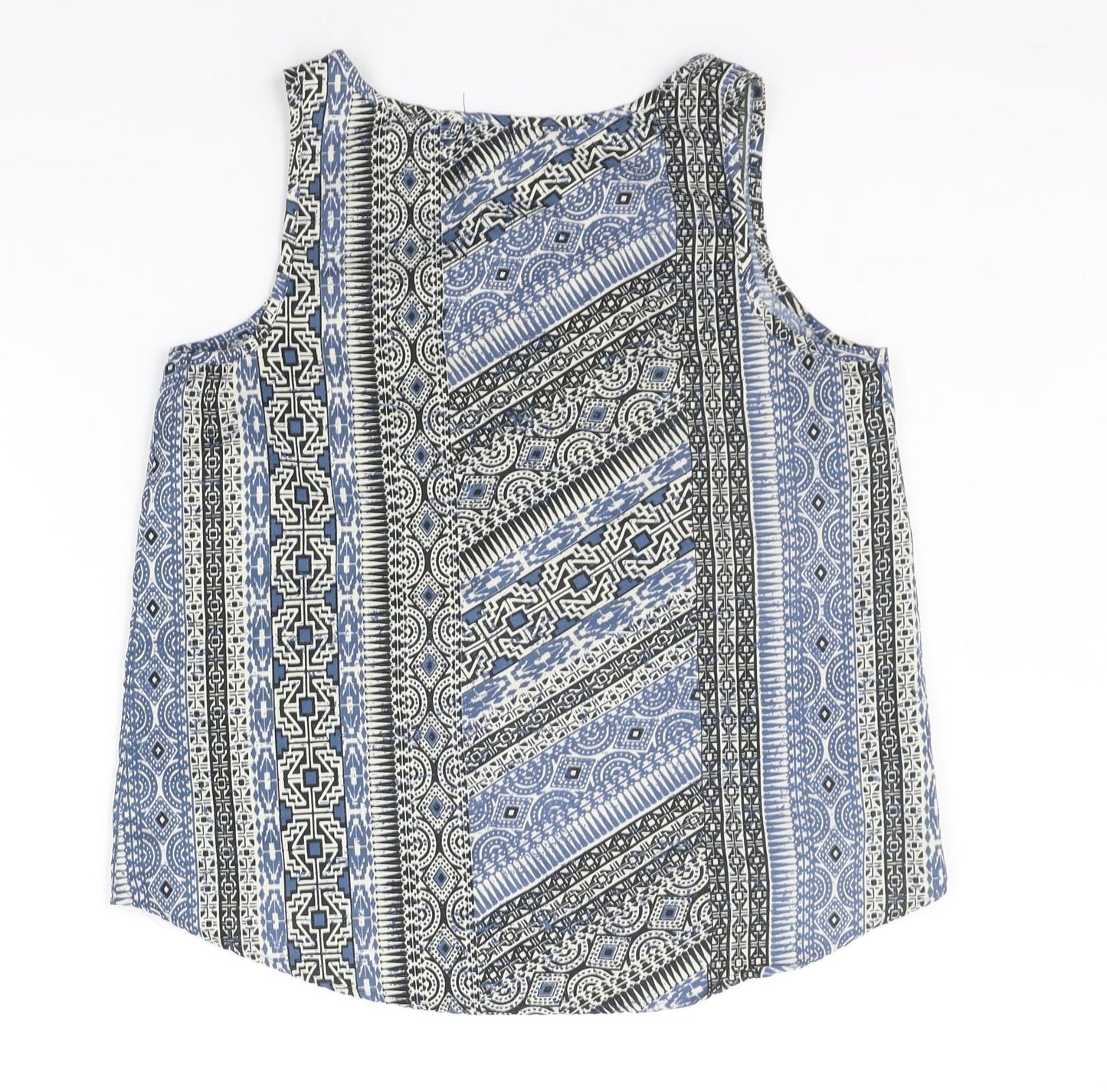 Atmsophere Womens Blue Geometric  Basic Tank Size 14