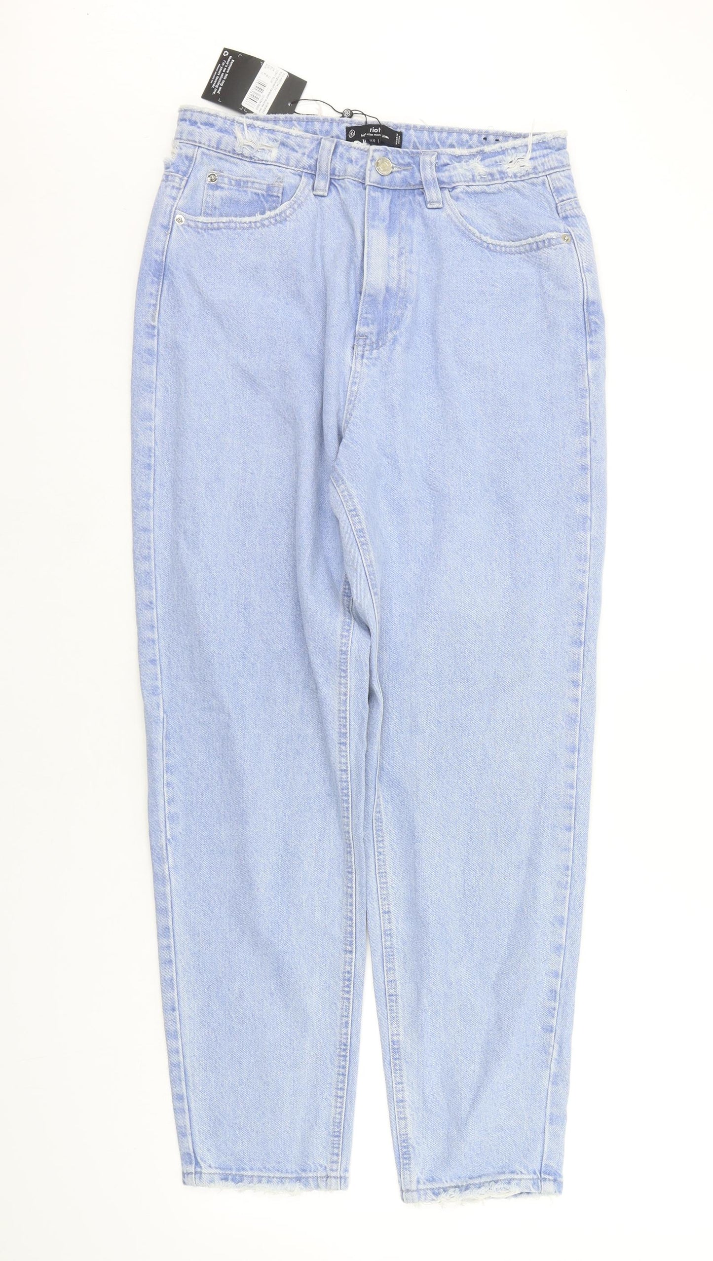 Missguided Womens Blue   Straight Jeans Size 12 L27 in