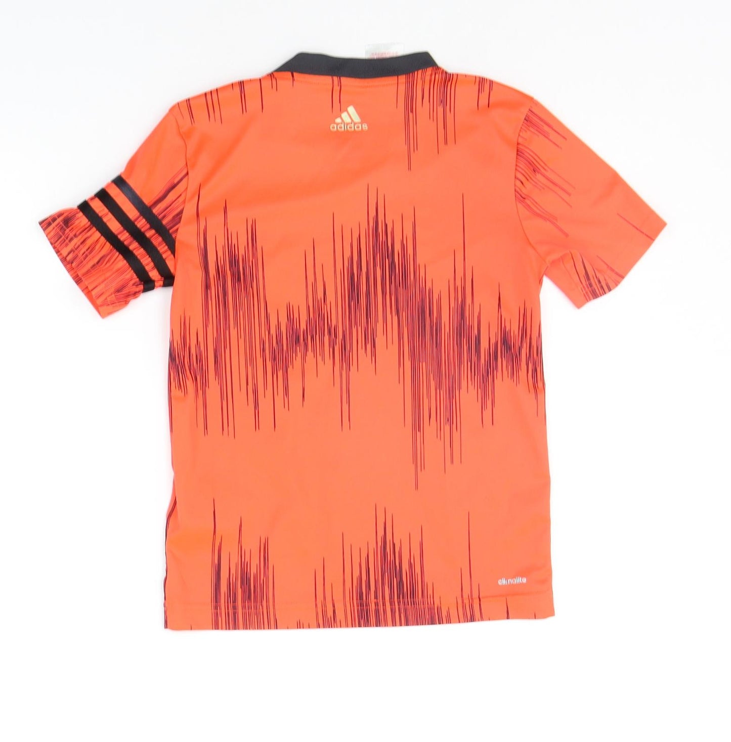 adidas Boys Orange Geometric  Basic T-Shirt Size 7-8 Years  - messi
