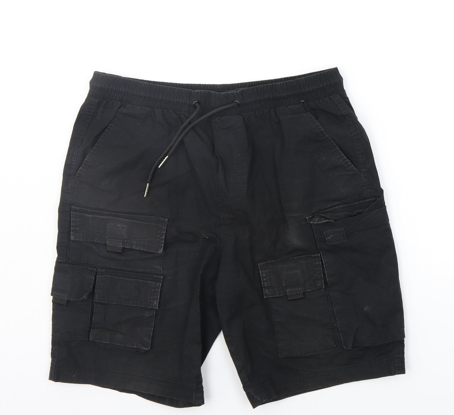 Denim & Co. Mens Black   Cargo Shorts Size S