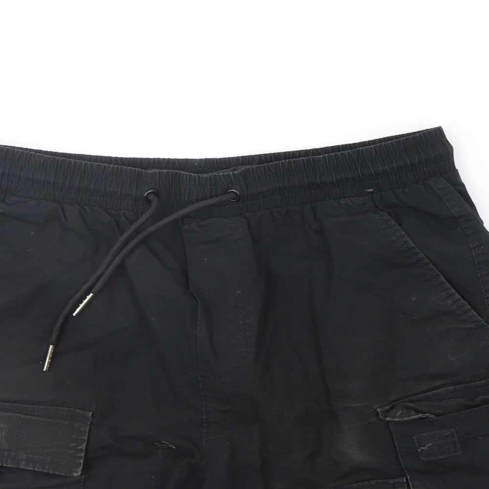 Denim & Co. Mens Black   Cargo Shorts Size S