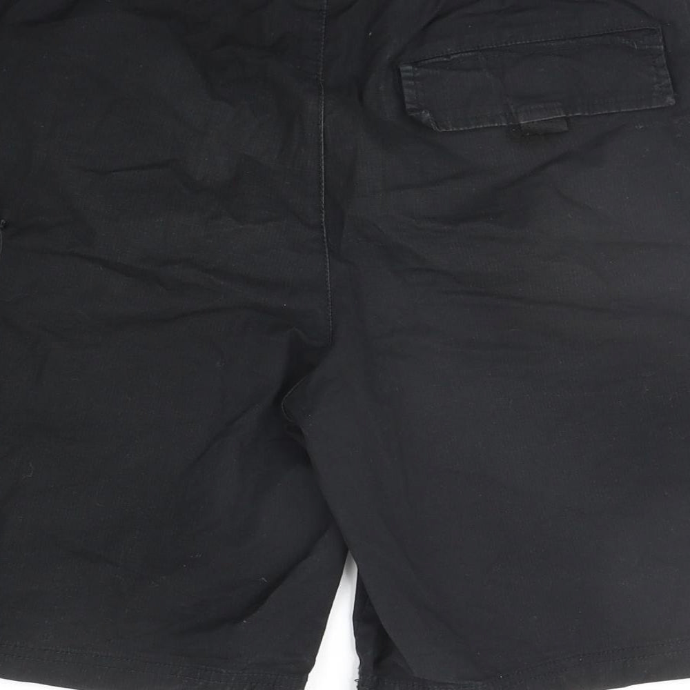 Denim & Co. Mens Black   Cargo Shorts Size S